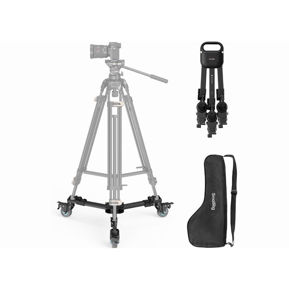 SmallRig Quick-Lock Photography Heavy Duty Tripod Dolly with 3" Rubber Wheels